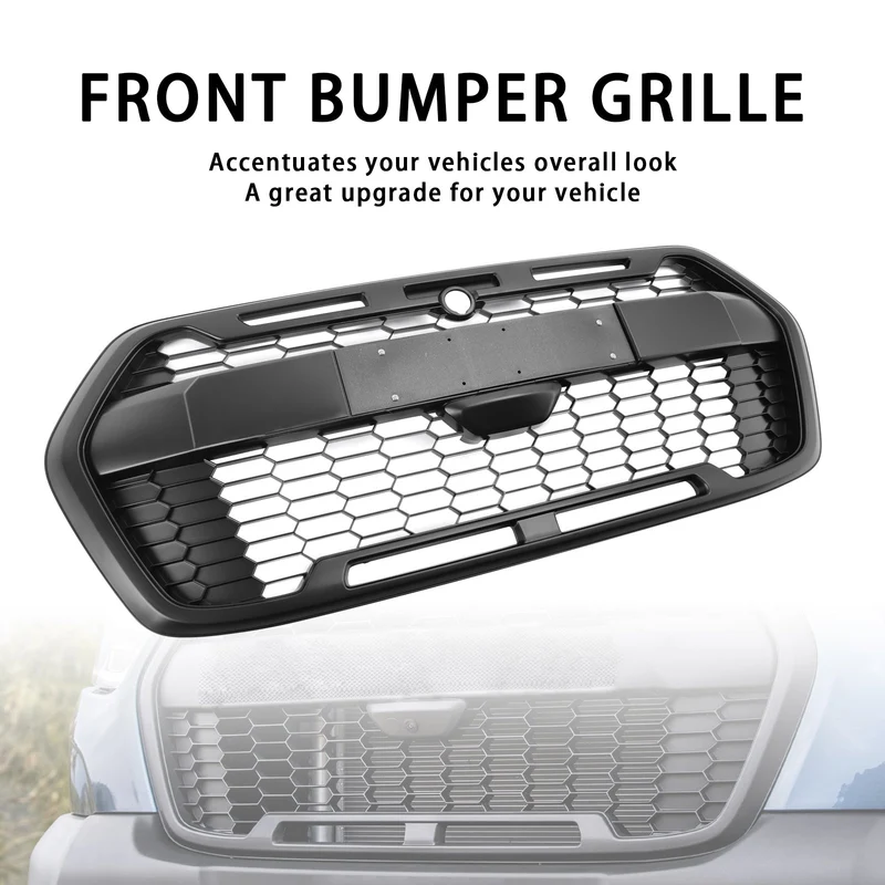 Grille Pare-Chocs Avant Style Raptor Noir Mat Pour Ford Transit MK8 Trail 2019+