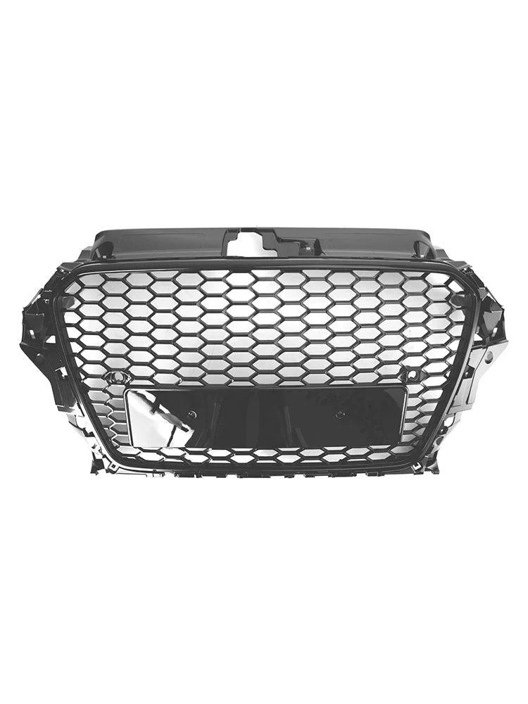 Grille Avant Nid d'Abeille Style RS3 Noir Brillant Audi A3 S3 2013-2016
