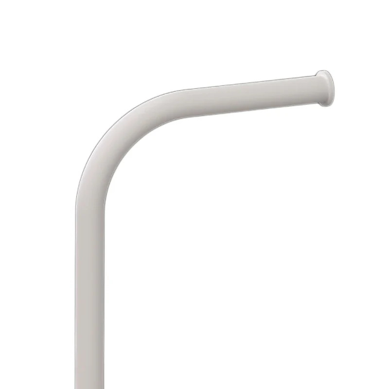 Serviteur wc décoratif pratique salle de bain 12 x 12 x 50 cm en métal blanc 13_0017123