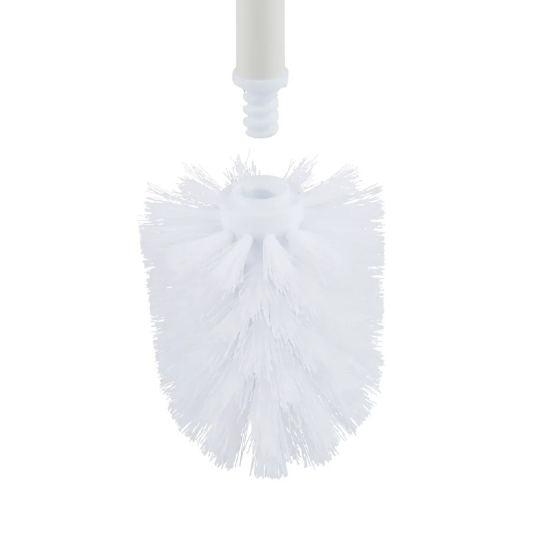 Serviteur wc décoratif pratique salle de bain 12 x 12 x 50 cm en métal blanc 13_0017123