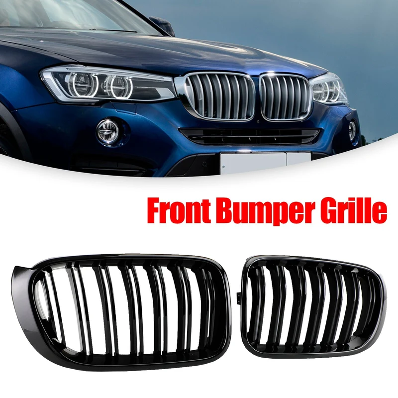 Calandre BMW X3 F25 X4 F26 2014-2017 Noir Brillant