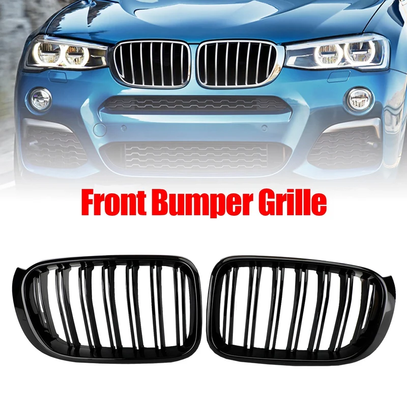 Calandre BMW X3 F25 X4 F26 2014-2017 Noir Brillant
