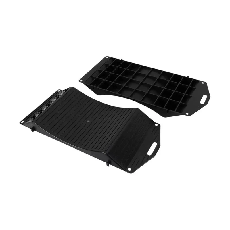 Lot de 2 protections pour pneus pour véhicules de loisirs stationnement prolongé 23 x 15 x 10 cm en plastique noir 13_0017680