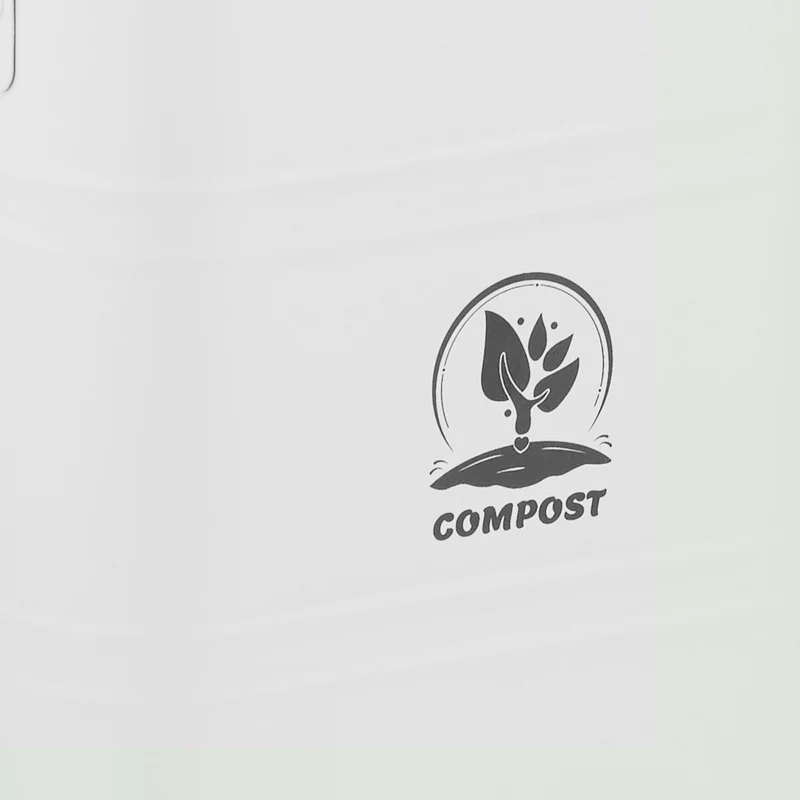 Seau à compost 3,5 litres design rustique cuisine circulation air optimale finition mate en métal gris 13_0017238