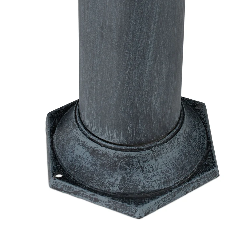 Fontaine extérieure jardin design nostalgique pour décoration récupérateur eau 75 x 25 x 25 cm en fonte gris antique 13_0015682