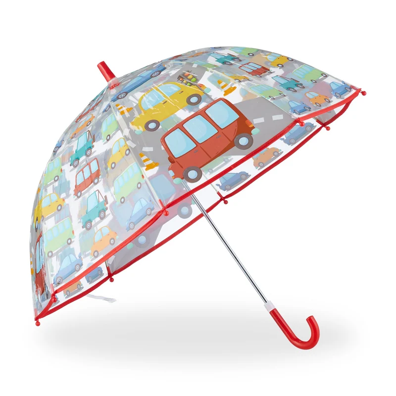 Parapluie pour enfant léger pratique facile à utiliser 65 x 73 cm en plastique bleu 13_0016973
