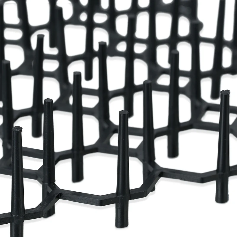 Lot de 12 grilles dissuasives jardin 3 x 49 x 14 cm pour protéger plantes et animaux en plastique noir 13_0015039