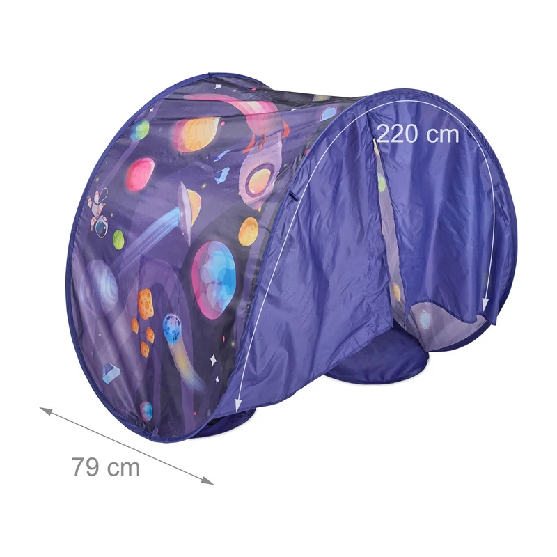 Tente pour enfant pop up 220 x 79 cm stimule imagination refuge chaleureux en polyester multicolore 13_0015543