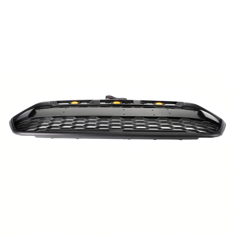 Grille Pare-Chocs Avant Noir Mat Style Raptor Ford Transit Custom 2018-2023 3 LED