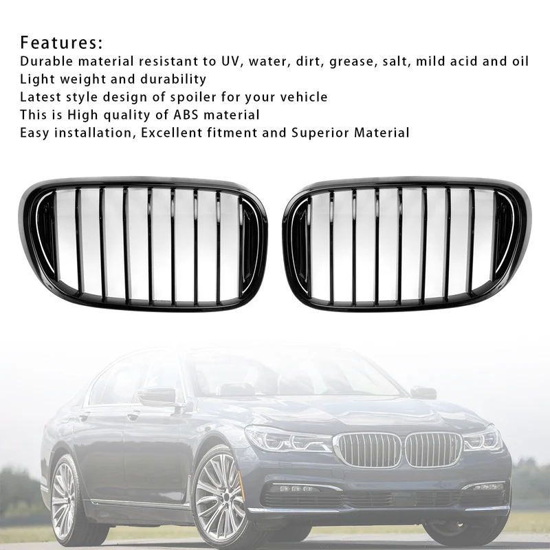 Calandre BMW Série 7 G11 G12 Noir Brillant 2016-2018