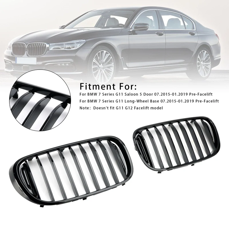Calandre BMW Série 7 G11 G12 Noir Brillant 2016-2018