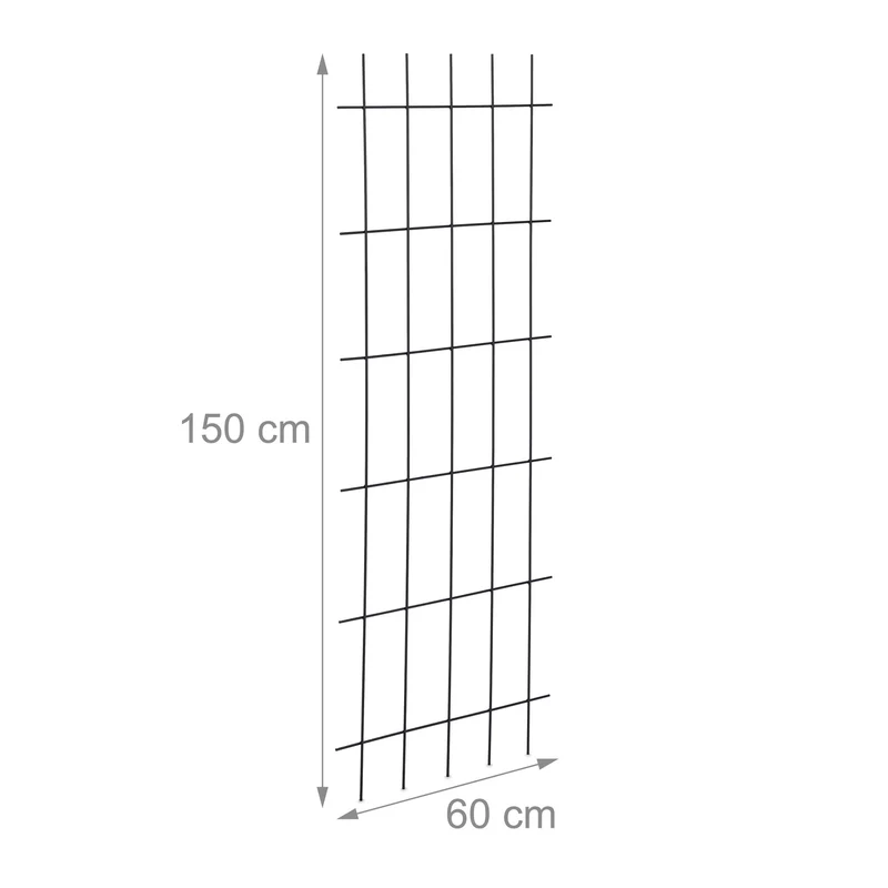 Treillis à plantes grimpantes design classique jardin 150 x 60 x 1 cm en acier noir 13_0016802