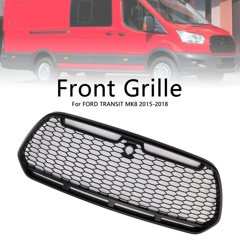 Grille Pare-Chocs Avant Noir Mat Ford Transit MK8 2015-2018