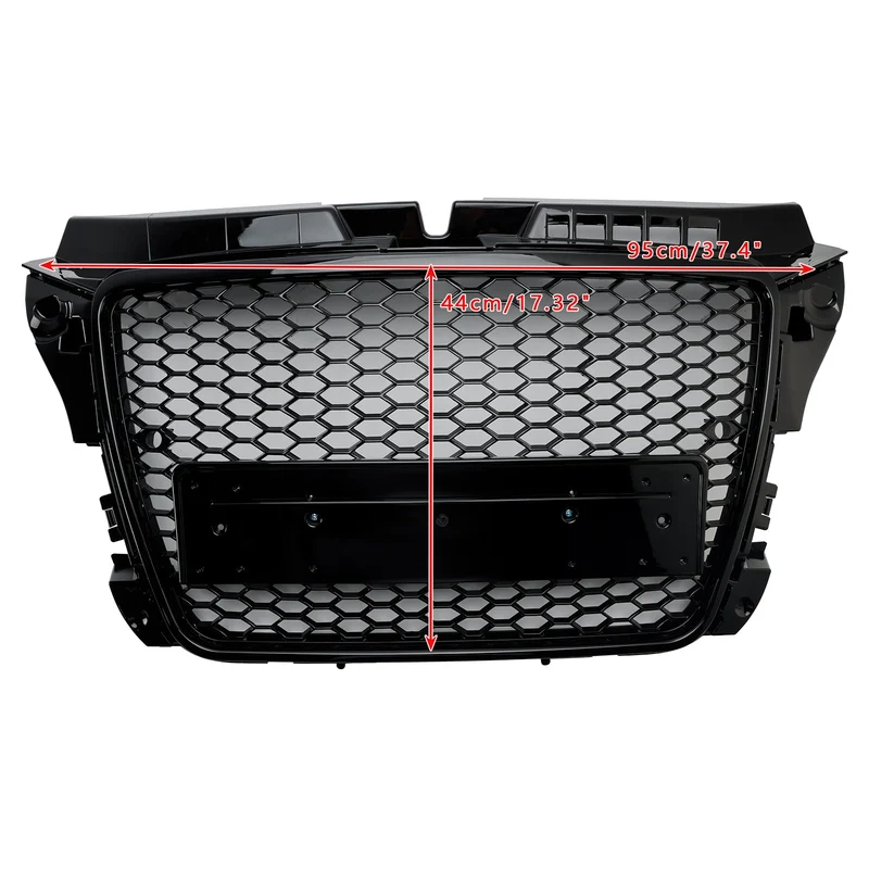 Calandre Avant RS3 Style Alvéolée Pour Audi A3 8P / S3 2008-2013