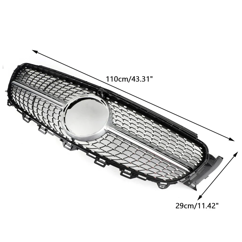 Grille Avant Diamantée Argent Mercedes Benz W213 E300 E400 2016-2019