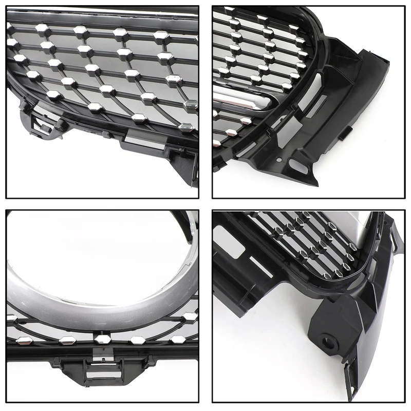 Grille Avant Diamantée Argent Mercedes Benz W213 E300 E400 2016-2019