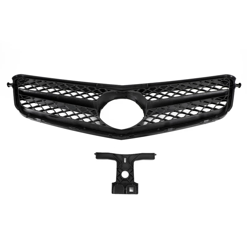 Grille Pare-Chocs Avant Benz W204 Classe C 2008-2014 Noir Brillant Chrome