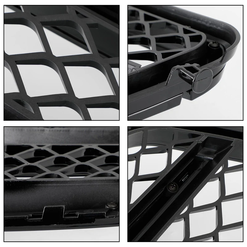 Grille Pare-Chocs Avant Benz W204 Classe C 2008-2014 Noir Brillant Chrome
