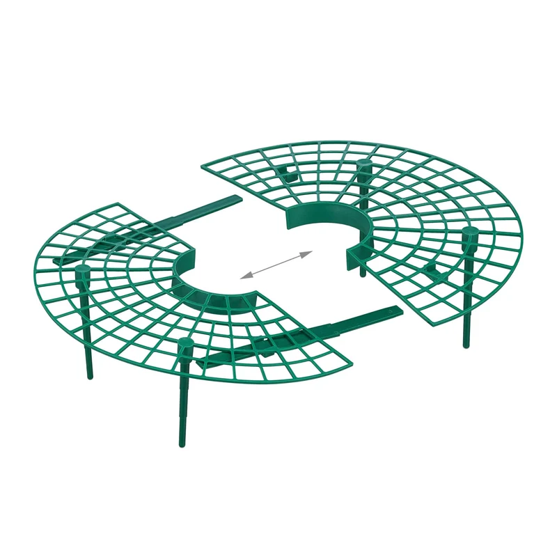 Lot de 15 supports pour fraises ergonomiques jardin réduction pourriture circulation air en plastique vert 13_0015323