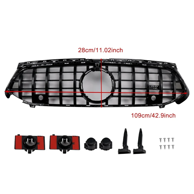 Calandre Avant Noire Brillante Mercedes Classe A W177 A35 A180 2023-2025