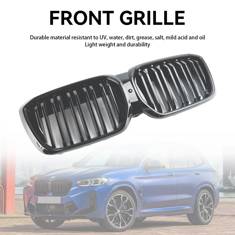 Calandre BMW iX3 G08 LCI Double Lamelles Noir Brillant 2022