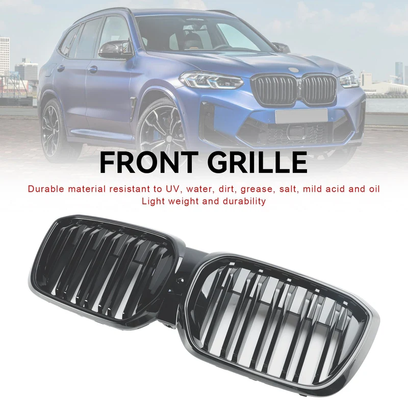Calandre BMW iX3 G08 LCI Double Lamelles Noir Brillant 2022