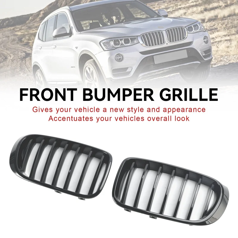 Grille Pare-Chocs BMW X3 F25 X4 F26 Noir Brillant 2014-2017