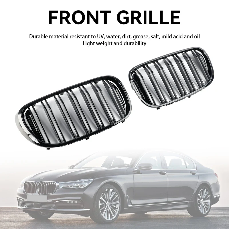 Calandre BMW Série 7 G11 G12 2 Lamelles Noir 2015-2019