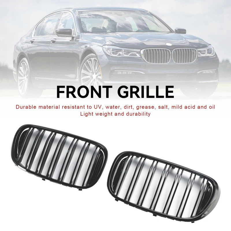 Calandre BMW Série 7 G11 G12 2 Lamelles Noir 2015-2019