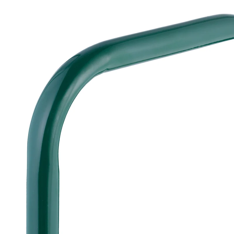 Chariot à bois de chauffage sur roues rangement pratique intérieur extérieur 90 x 40 x 40 cm en acier vert 13_0013928