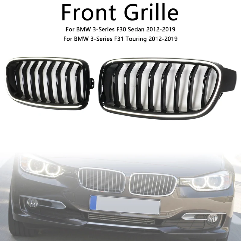 Calandre BMW Série 3 F30 F31 F35 Noir 2012-2019