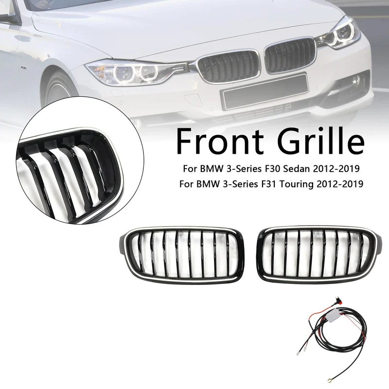 Calandre BMW Série 3 F30 F31 F35 Noir 2012-2019