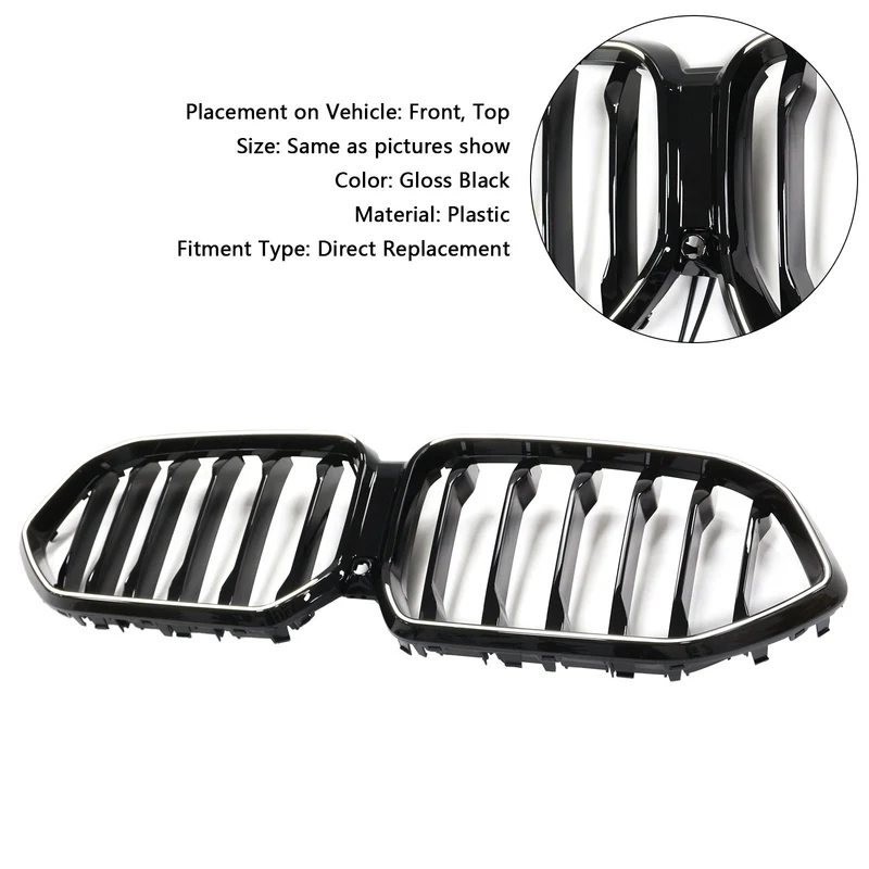 Grille BMW X6 G06 M50i Noir 2020-2022 Pare-Chocs