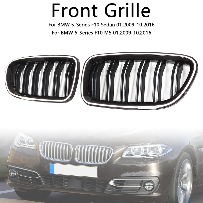 Calandre BMW Série 5 F10 M5 F11 Noir Brillant Rein 2010-2016