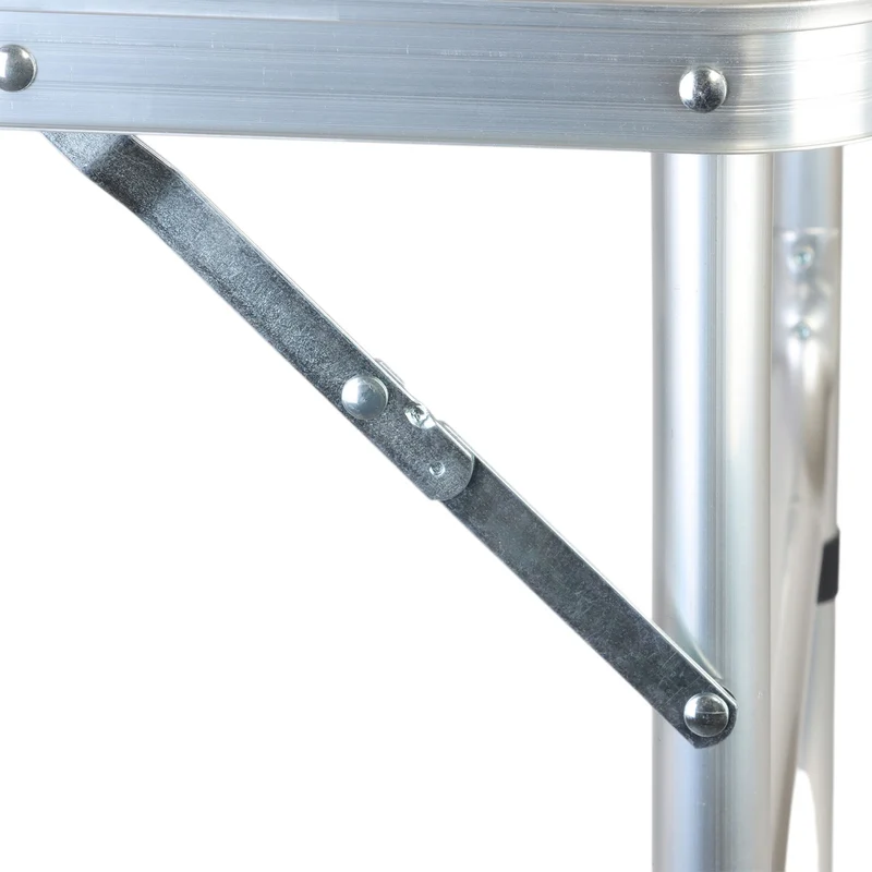 Table de camping pliante légère 70 x 75 x 55 cm compacte 2 hauteurs en aluminium gris 13_0016937