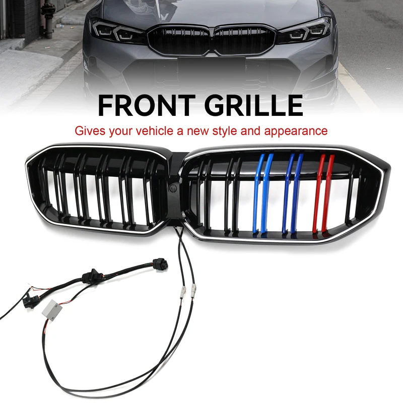 Calandre M Double Ligne BMW Série 3 G20 G28 Noir 2023-2024