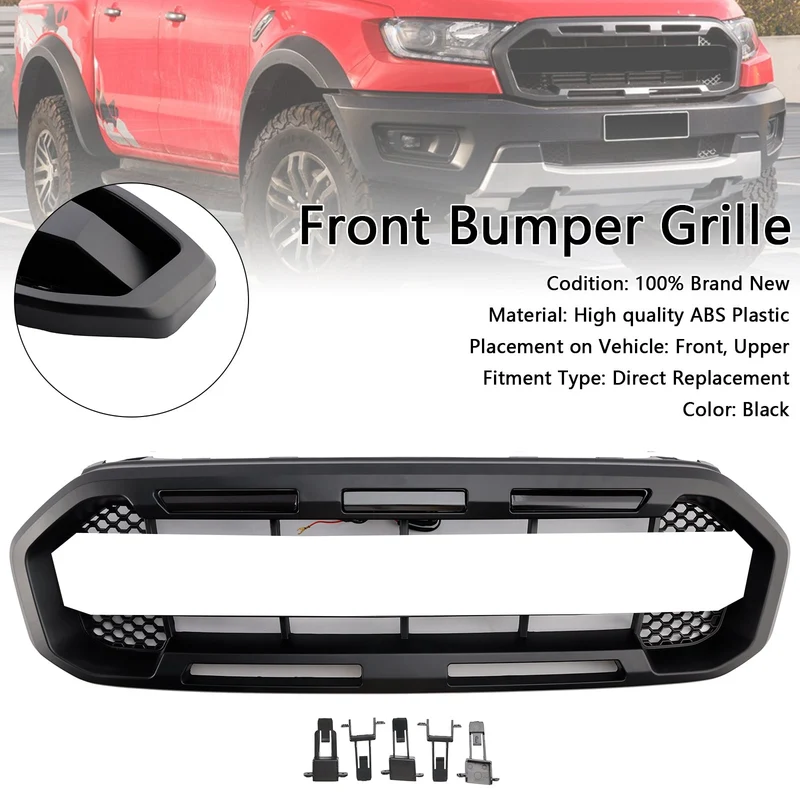 Grille Pare-Chocs Avant Noire Style Raptor Ford Ranger 2019-2023