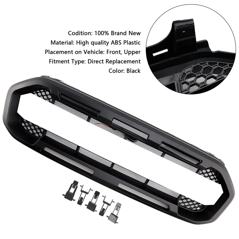 Grille Pare-Chocs Avant Noire Style Raptor Ford Ranger 2019-2023