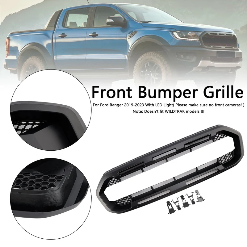 Grille Pare-Chocs Avant Noire Style Raptor Ford Ranger 2019-2023