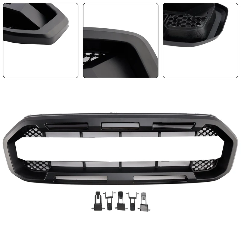 Grille Pare-Chocs Avant Noire Style Raptor Ford Ranger 2019-2023