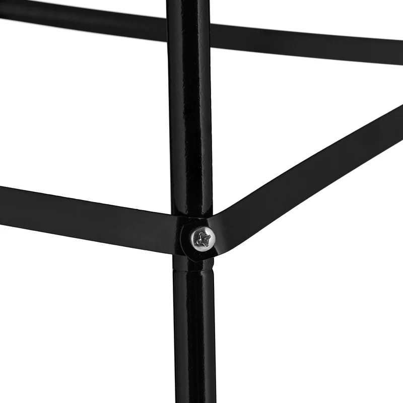 Trellis pyramidal décoratif pour jardin extérieur 60 x 30 x 30 cm en métal noir 13_0011783