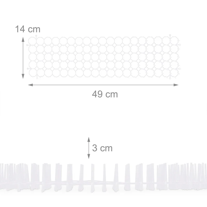 Lot de 12 grilles répulsives design pratique jardin pour protéger vos plantes en PVC noir 13_0016789
