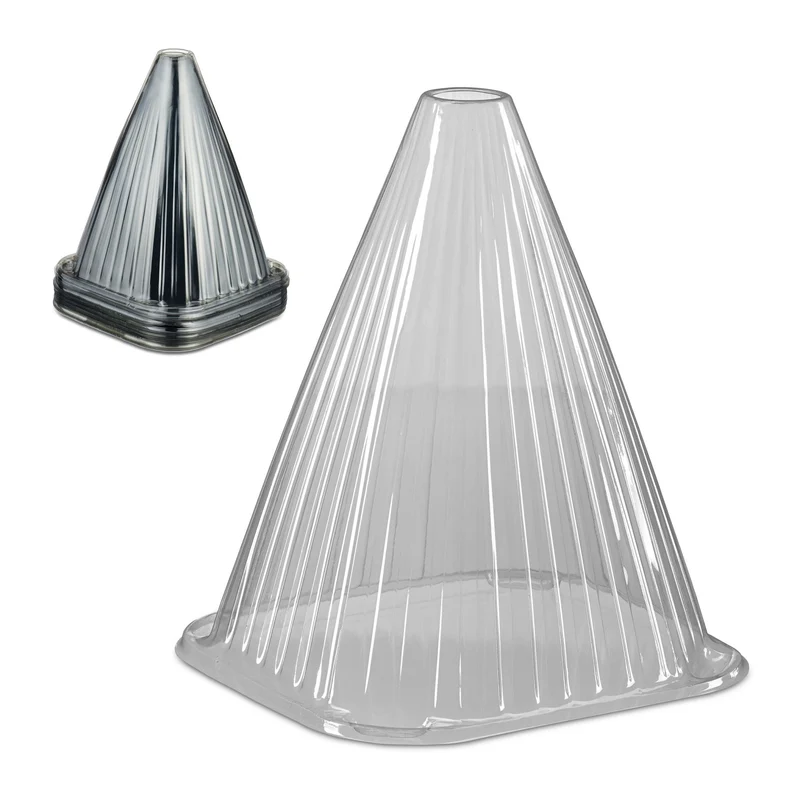 Lot de 10 cloches à salade en plastique 22 x 19 x 19 cm protection microclimat jardin en plastique gris 13_0016085