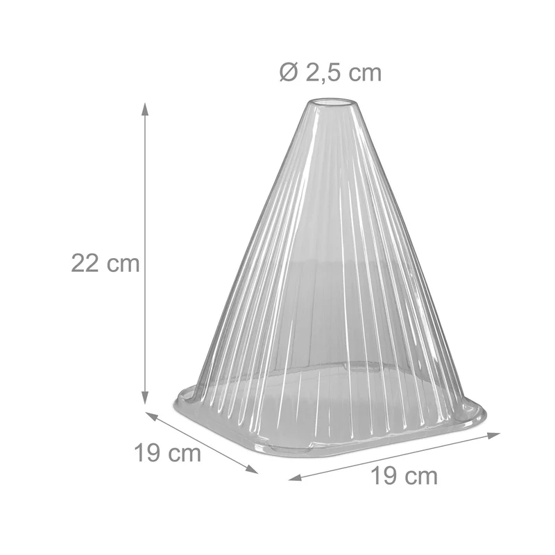 Lot de 10 cloches à salade en plastique 22 x 19 x 19 cm protection microclimat jardin en plastique gris 13_0016085