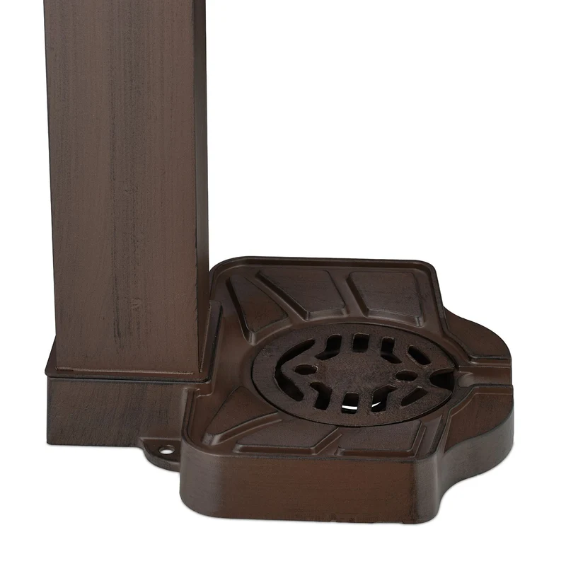 Fontaine décorative pour le jardin avec robinet et bac 90 x 40 x 40 cm style nostalgique en métal marron 13_0017085