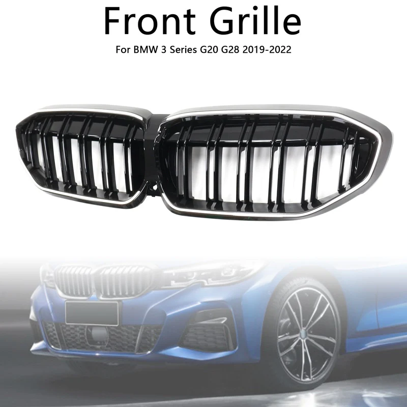 Calandre Double Lamelles BMW Série 3 G20 Noir 2019-2022