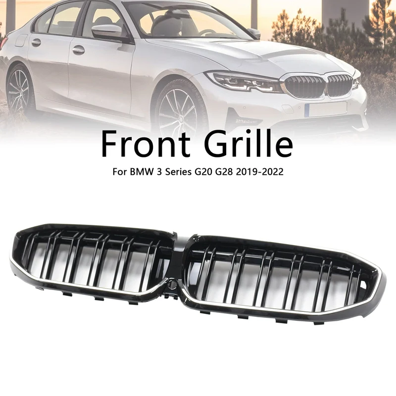 Calandre Double Lamelles BMW Série 3 G20 Noir 2019-2022