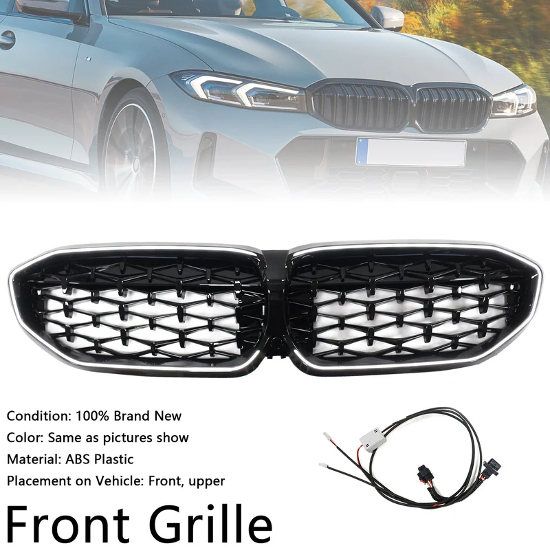 Grille Diamond Kidney BMW Série 3 G20 2019-2022 Noir