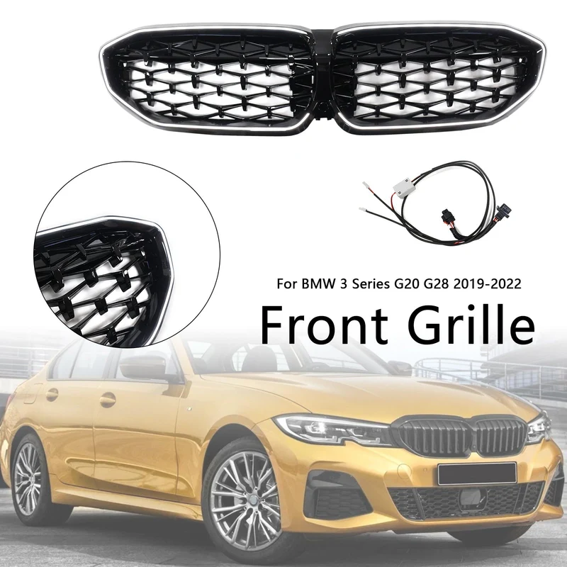 Grille Diamond Kidney BMW Série 3 G20 2019-2022 Noir