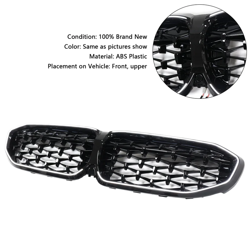 Grille Diamond Kidney BMW Série 3 G20 2019-2022 Noir